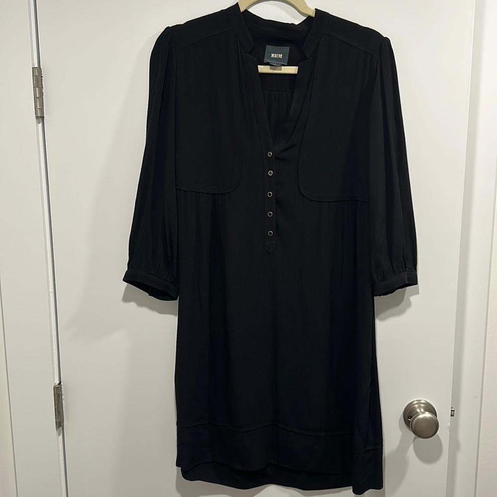 Maeve black shift dress